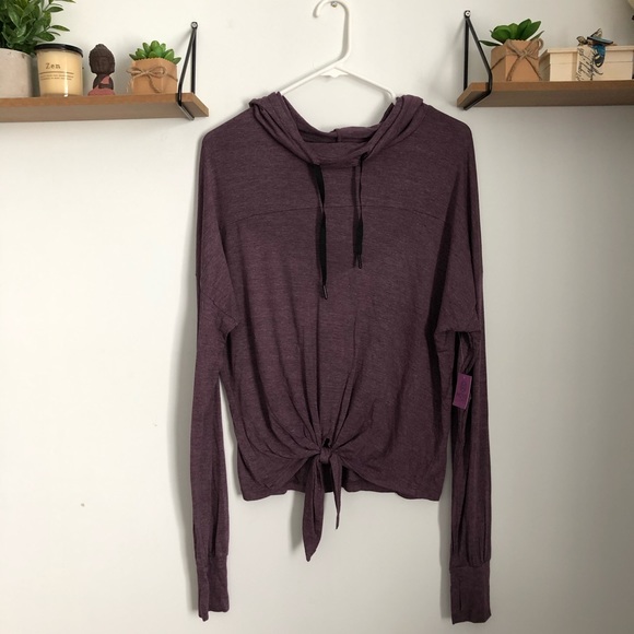 Purple Hoodie With Front Knot - Picture 2 of 5